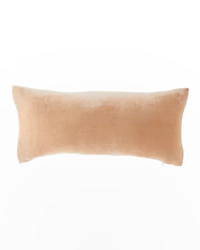 Tl At Home Vintage Velvet Nude 12" X 25" Plain Pillow