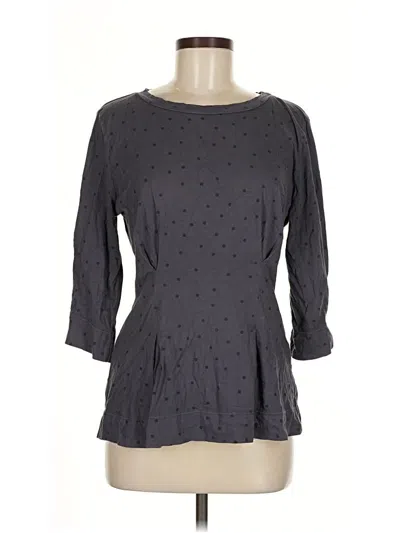 Pre-owned T.la 3/4 Sleeve Top Gray Square Neckline Tops