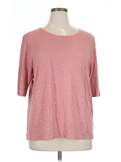 Pre-owned T.la 3/4 Sleeve T-shirt In Pink