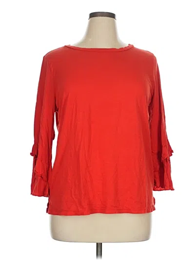Pre-owned T.la 3/4 Sleeve T-shirt In Red