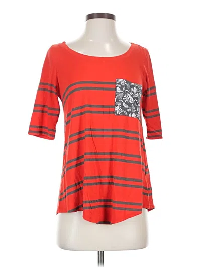 Pre-owned T.la 3/4 Sleeve T-shirt In Red