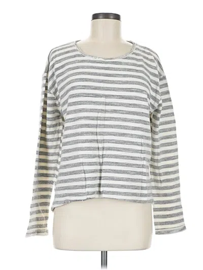 Pre-owned T.la Long Sleeve Top Gray Square Neckline Tops