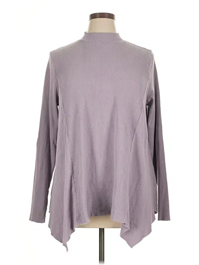 Pre-owned T.la Long Sleeve Top Gray Turtleneck Tops