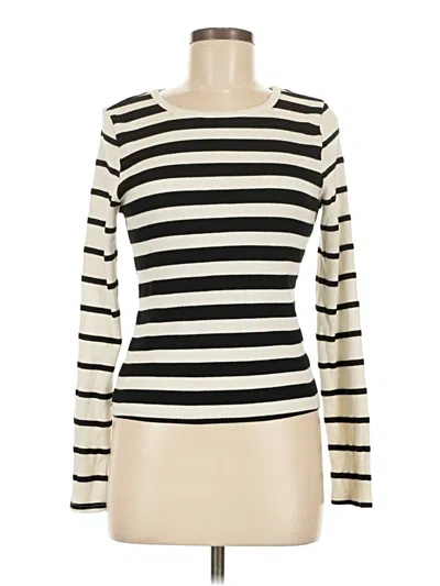 Pre-owned T.la Long Sleeve Top Ivory Turtleneck Tops