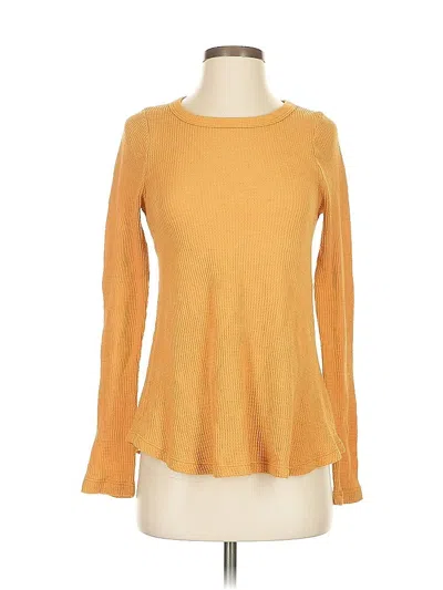 Pre-owned T.la Long Sleeve Top Orange Boatneck Tops