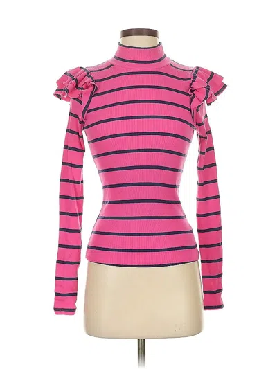 Pre-owned T.la Long Sleeve Top Pink Turtleneck Tops