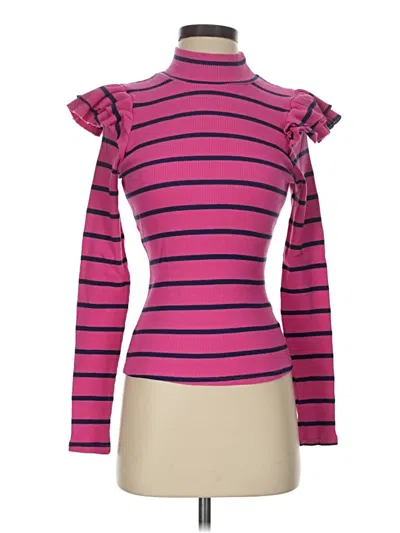 Pre-owned T.la Long Sleeve Top Pink Turtleneck Tops