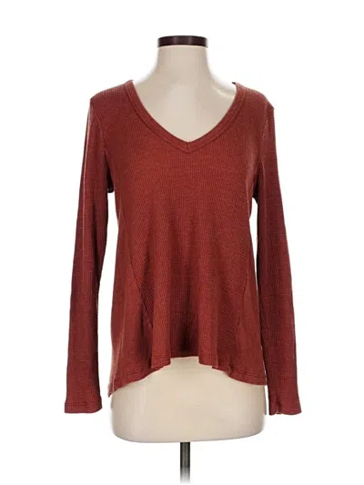 Pre-owned T.la Long Sleeve T-shirt In Brown