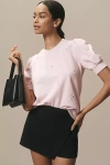 T.la Puff-sleeve Pullover In Pink