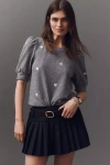 T.la Puff-sleeve Pullover In Silver