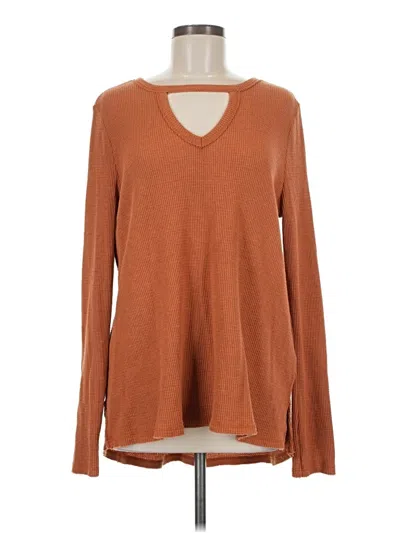 Pre-owned T.la Pullover Sweater In Brown