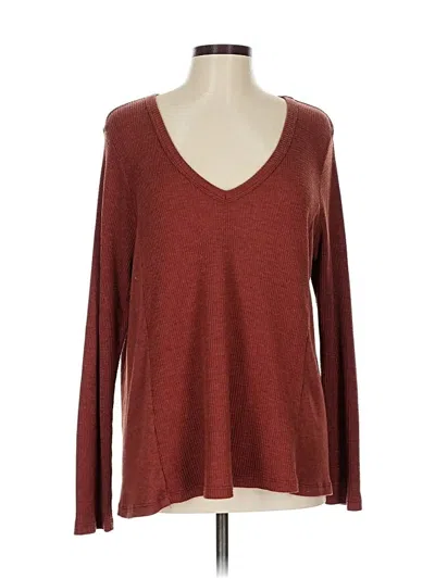 Pre-owned T.la Pullover Sweater In Burgundy