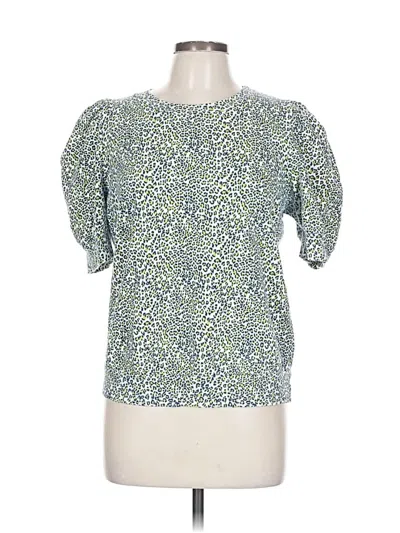 Pre-owned T.la Short Sleeve Blouse In Green