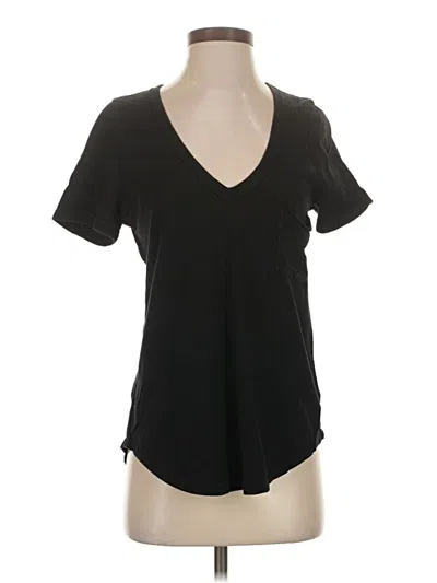 Pre-owned T.la Short Sleeve Top Black V-neck Tops