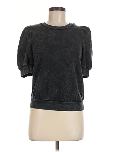 Pre-owned T.la Short Sleeve Top Gray Crew Neck Tops