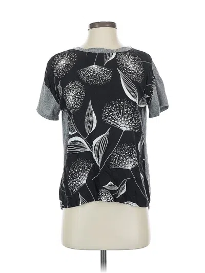 Pre-owned T.la Short Sleeve Top Gray Scoop Neck Tops