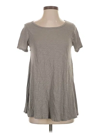 Pre-owned T.la Short Sleeve Top Gray Scoop Neck Tops