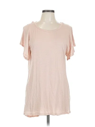 Pre-owned T.la Short Sleeve Top Pink Cold Shoulder Neckline Tops