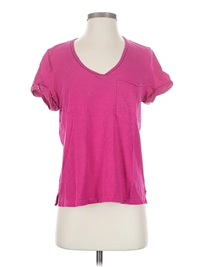 Pre-owned T.la Short Sleeve Top Pink V-neck Tops
