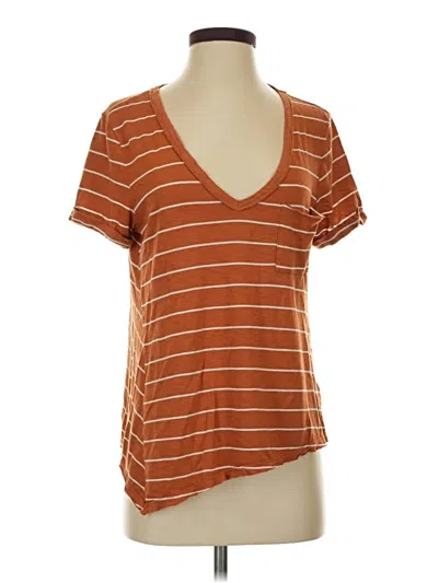 Pre-owned T.la Short Sleeve T-shirt In Brown