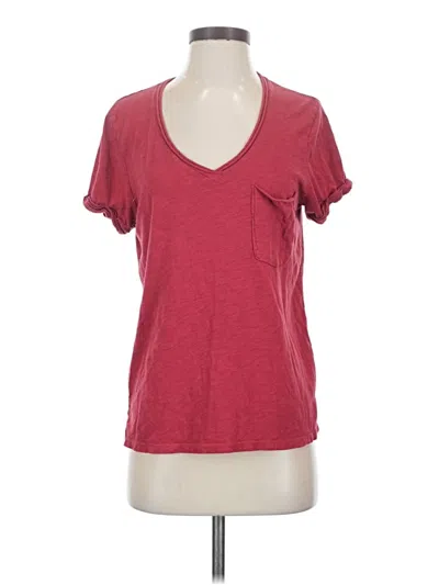 Pre-owned T.la Short Sleeve T-shirt In Burgundy