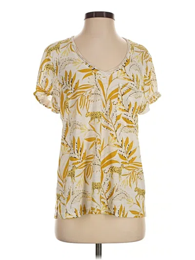 Pre-owned T.la Short Sleeve T-shirt In Gold