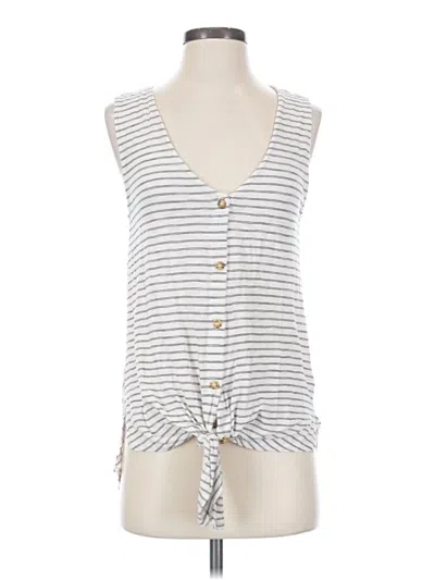 Pre-owned T.la Sleeveless Button Down Shirt In Gray