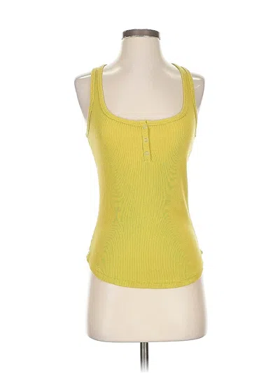 Pre-owned T.la Sleeveless Top Yellow Scoop Neck Tops