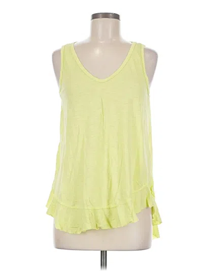 Pre-owned T.la Sleeveless Top Yellow Scoop Neck Tops