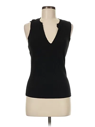 Pre-owned T.la Tank Top Black Plunge Neckline Tops