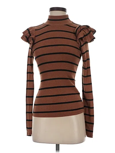 Pre-owned T.la Turtleneck Sweater In Brown