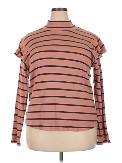 Pre-owned T.la Turtleneck Sweater In Brown