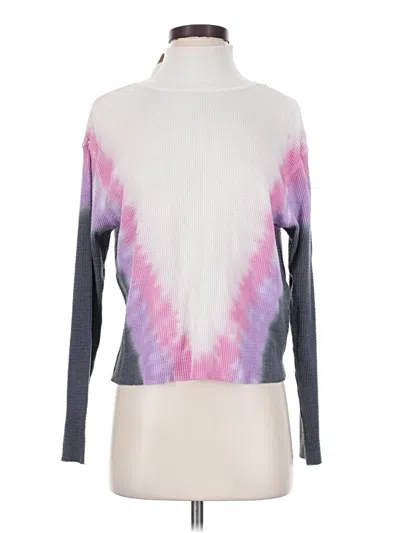 Pre-owned T.la Turtleneck Sweater In White