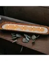 Tlc Candle Co. Amber Noir. 5-wick Hand Carved Dough Bowl Décor Candle In Natural
