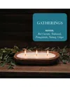 Tlc Candle Co. Gatherings 3-wick Hand Carved Dough Bowl Décor Candle In Natural