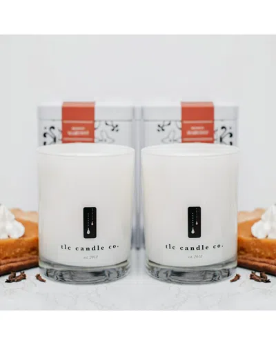 Tlc Candle Co. Pie For Two - Harvest Luxury 2-wick Soy Candle Gift Set In White