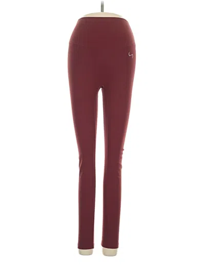 Pre-owned Tlf Active Pants In Burgundy