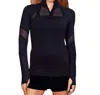 Tlf Apparel Headline Mesh Panel Route Long Sleeve Top In Black In Black