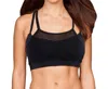 Tlf Apparel Mesh Overlay Vice Low Impact Sports Bra In Black In Black