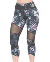 Tlf Apparel Mesh Panel Brigitte Capri Leggings In Paradise In Multi