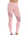 Tlf Apparel Prima Mesh Panel Margoux Legging In Blush In Gold