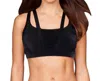 Tlf Apparel Strappy Devant Low Impact Bra In Black In Black