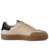 Tmrs Tamaris Womens Beige Suede Leather Fashion Lace Up Sneakers