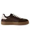 Tmrs Tamaris Womens Brown White Suede Leather Fashion Lace Up Sneakers