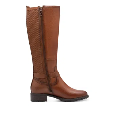 Tmrs Tamaris Womens Cognac Brown Tan Leather Knee High Riding Boots