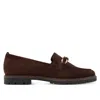 Tmrs Tamaris Womens Mocca Brown Suede Leather Loafers Shoes
