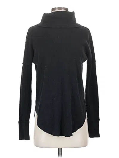Pre-owned Tna Long Sleeve Top Black Turtleneck Tops