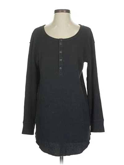 Pre-owned Tna Long Sleeve Top Gray Crew Neck Tops