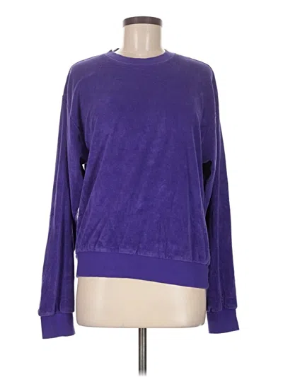 Pre-owned Tna Long Sleeve Top Purple Crew Neck Tops