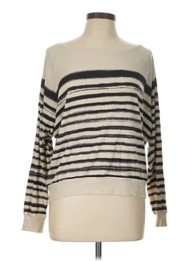Pre-owned Tna Long Sleeve Top Tan Boatneck Tops